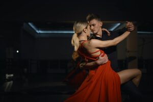Beautiful passionate dancers dancing