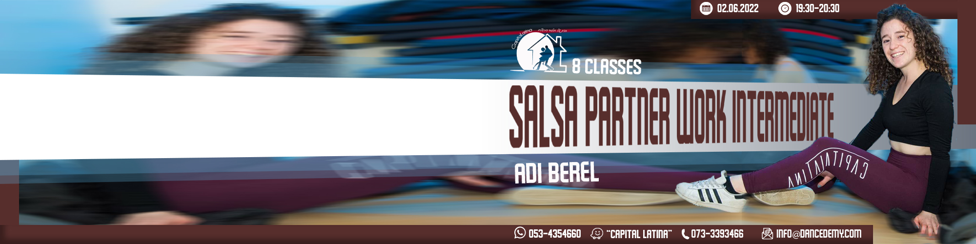 קורס סלסה מתחילים 02.06.2022- קפיטל לטינה ת”א